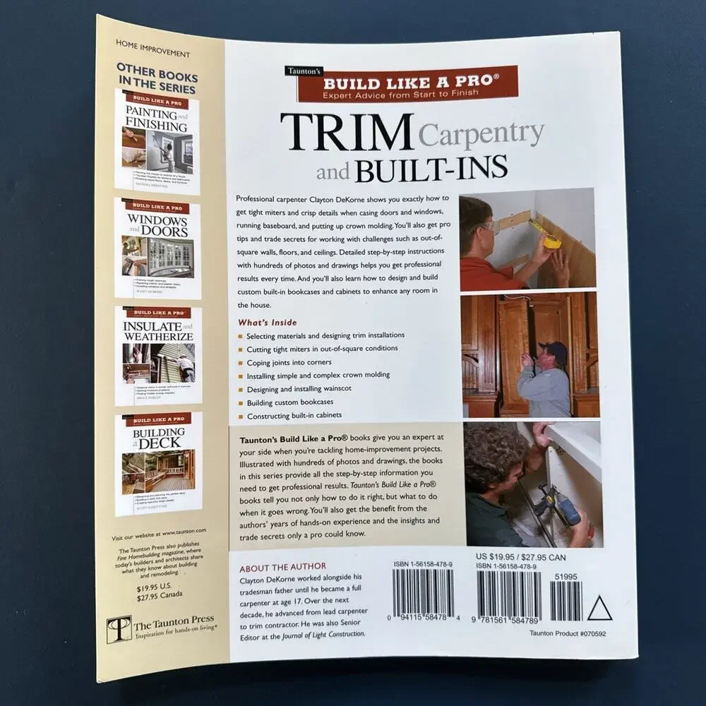 Trim Carpentry and Built-Ins: Taunton's Blp: Expert Advice from Start to Finish